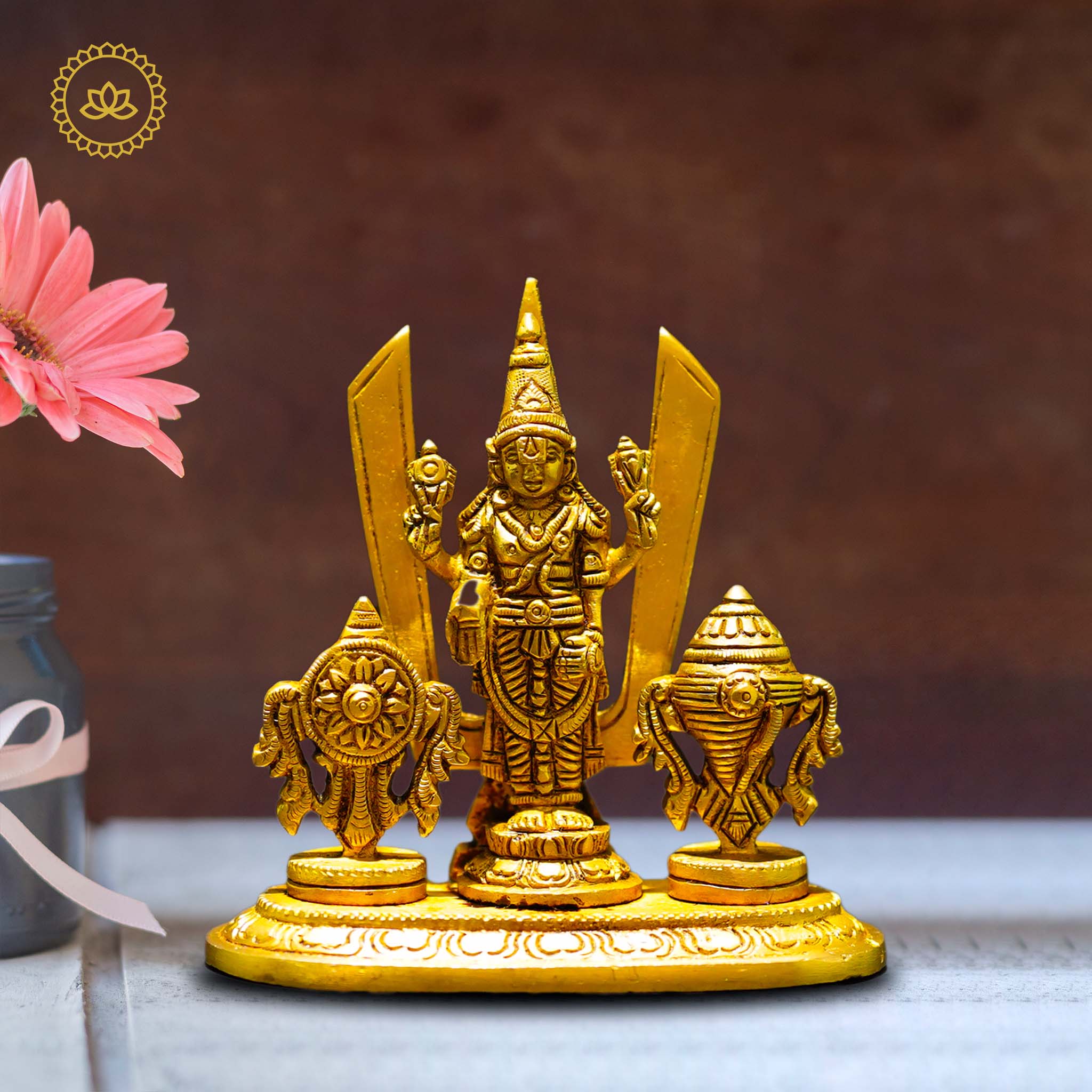 Brass Balaji with Shankchakra - Distacart