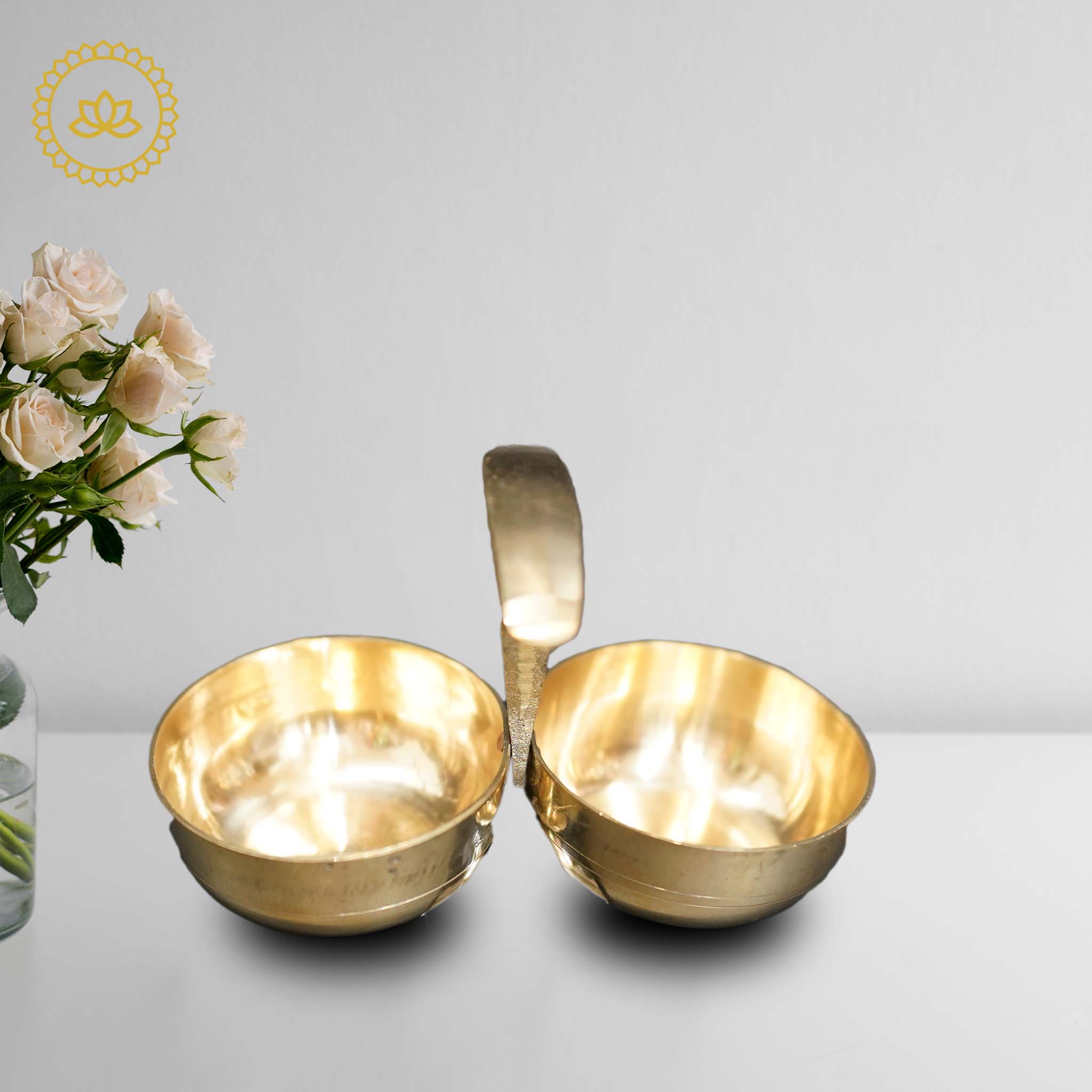 Brass Haldi & Kumkum Holder - Distacart