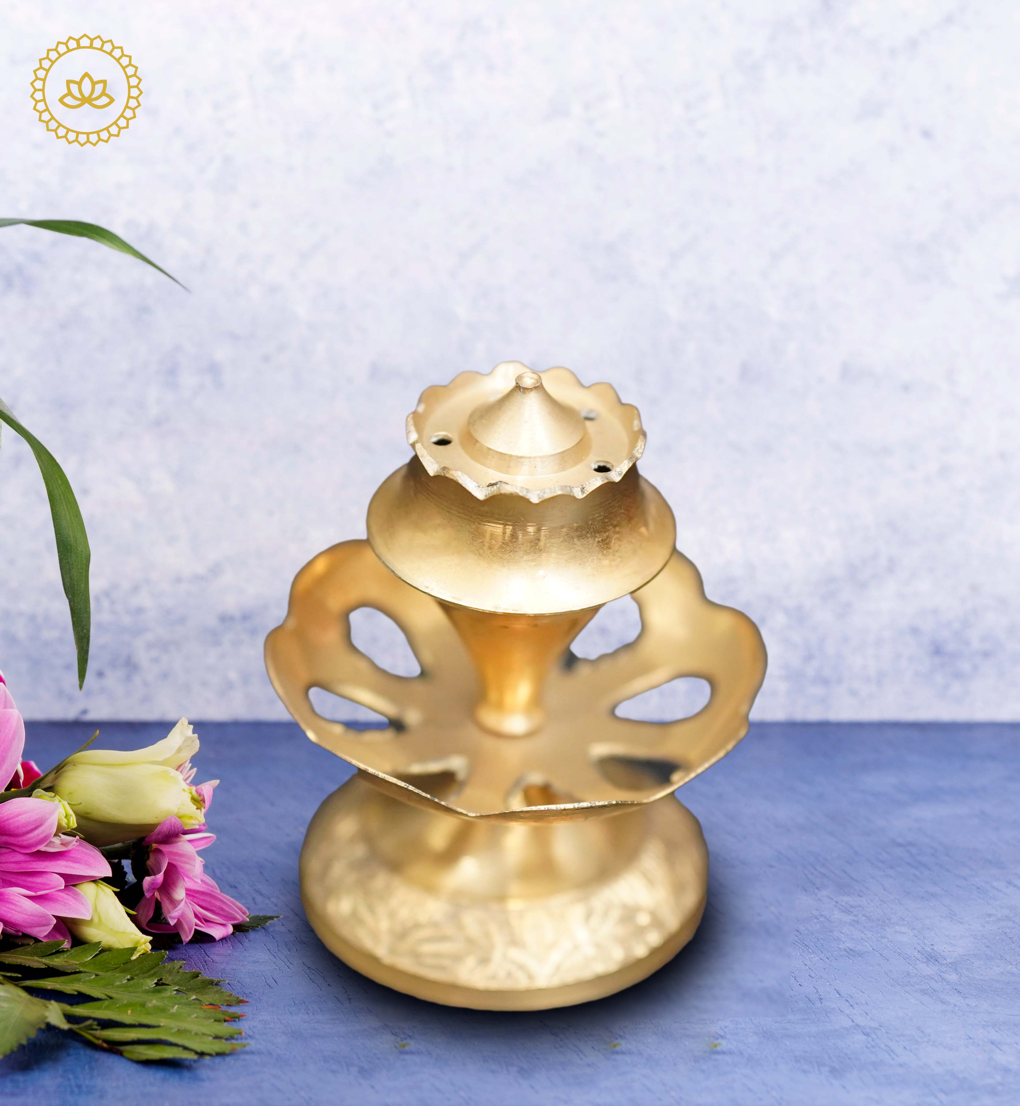 Brass Hibiscus Flower Agarbatti Stand - Distacart