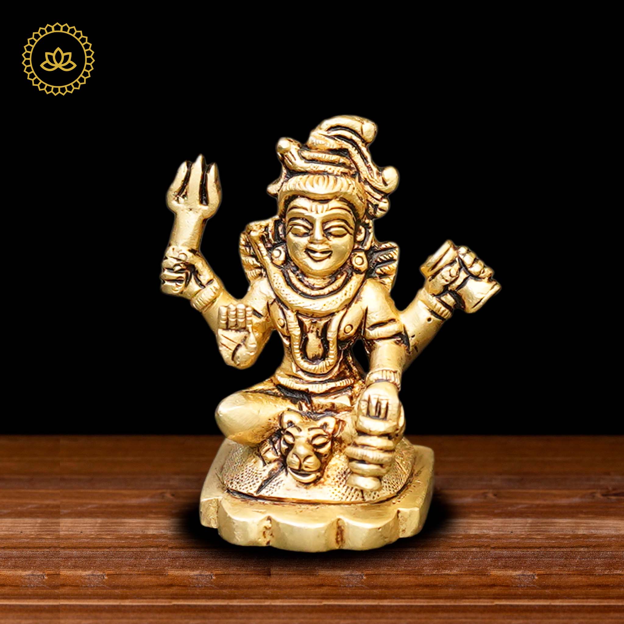 Brass Ishwar Sitting Idol - Distacart