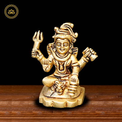 Brass Ishwar Sitting Idol - Distacart
