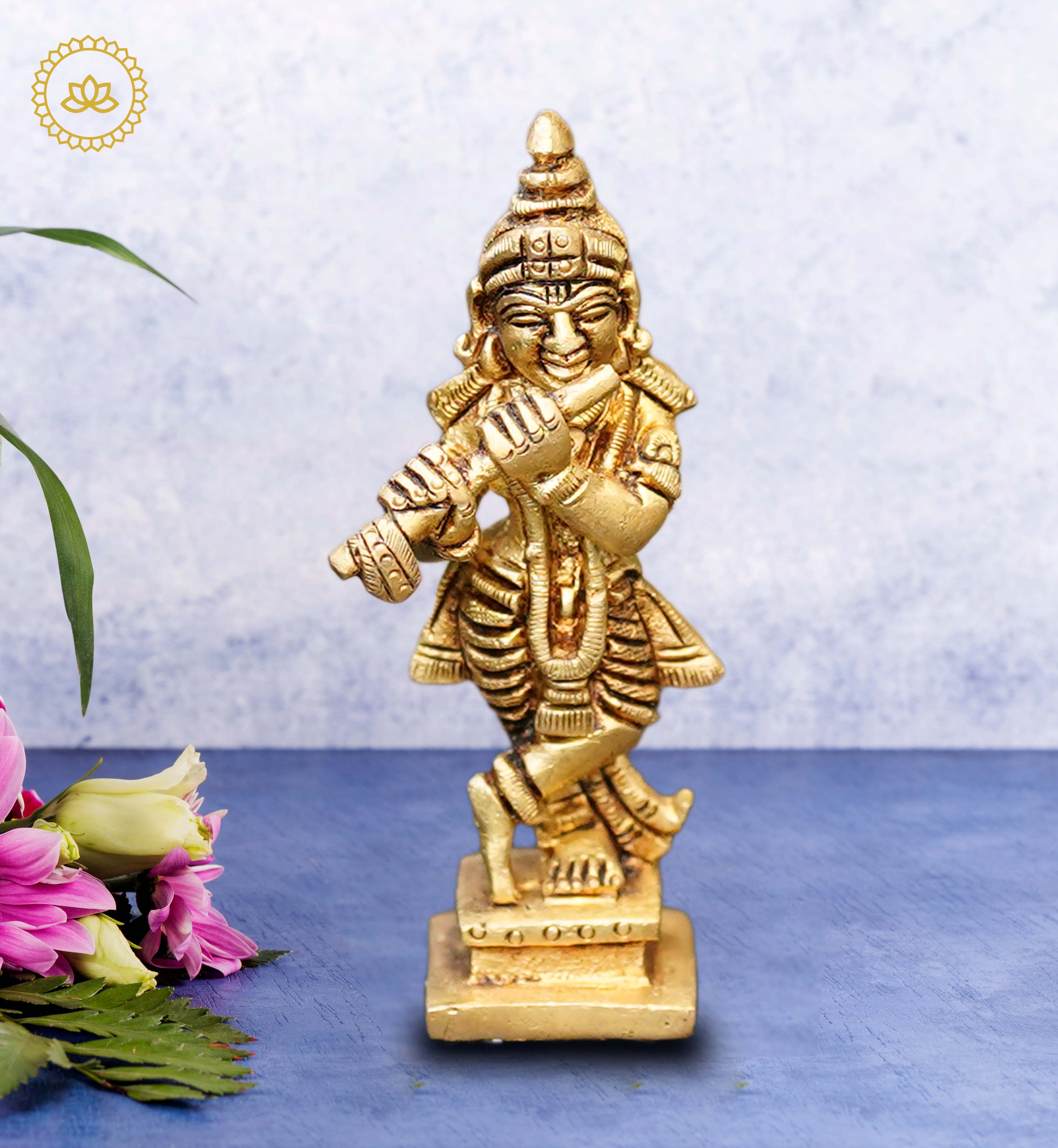 Brass Krishna Idol - Distacart