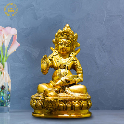 Brass Kubera - Lord of Wealth and Prosperity - Distacart