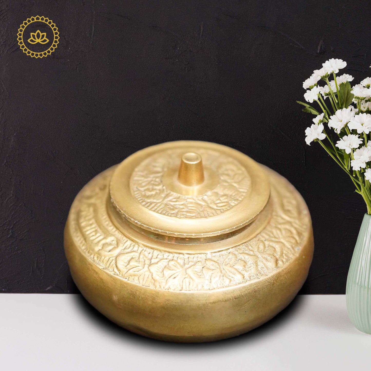 Brass kumkum Box - Distacart