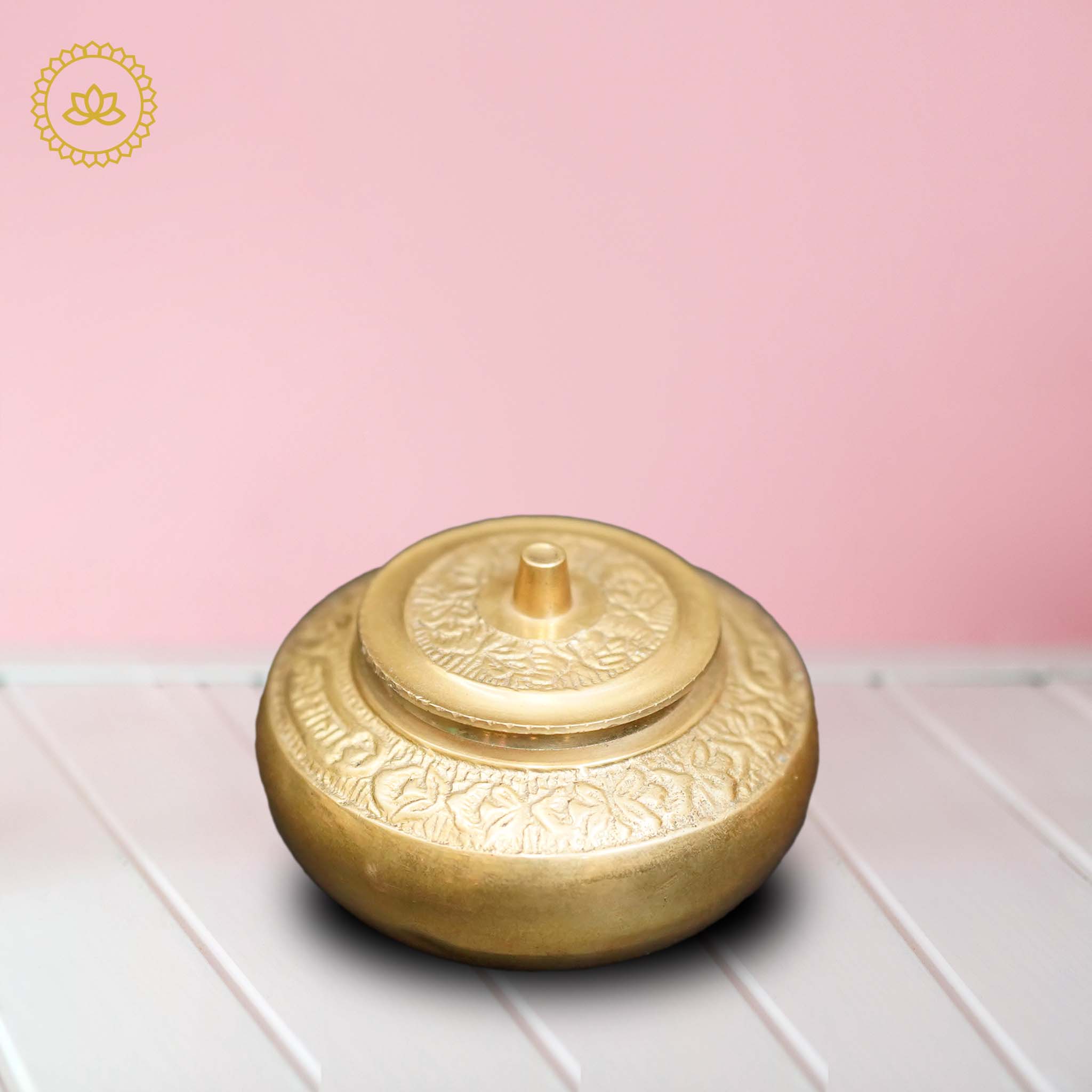 Brass kumkum Box - Distacart