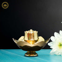 Thumbnail for Brass Lotus Agarbatti Stand - Divine Fragrance and Serenity for Homes - Distacart