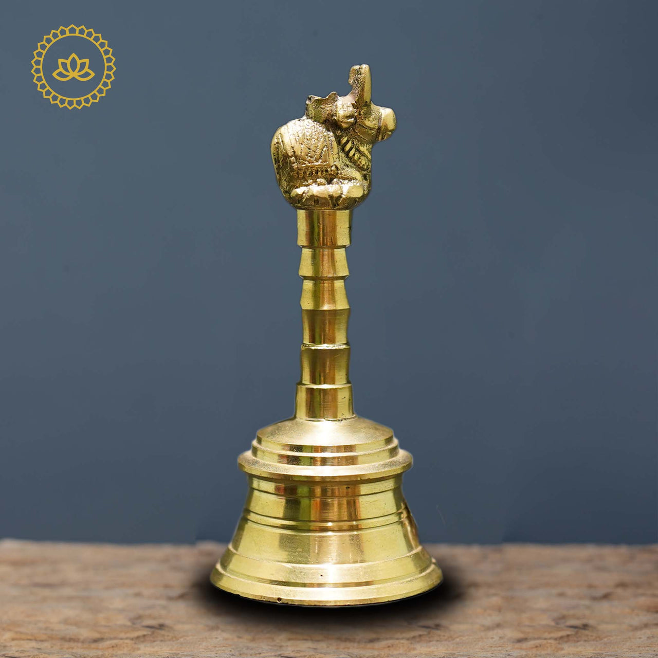 Brass Nandi Sitting Bell - Divine Melodies for Homes - Distacart