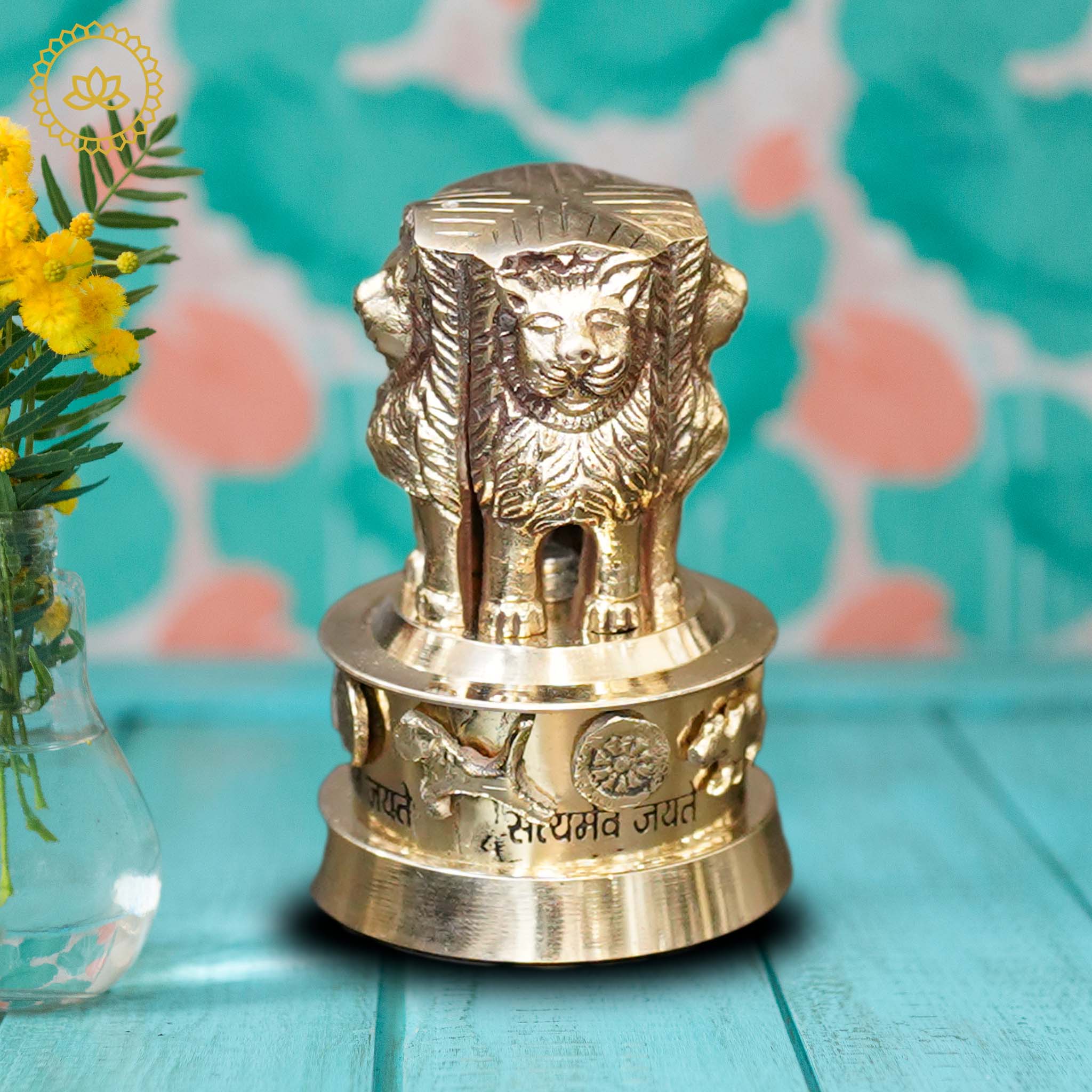 Brass National Emblem Idol - Distacart