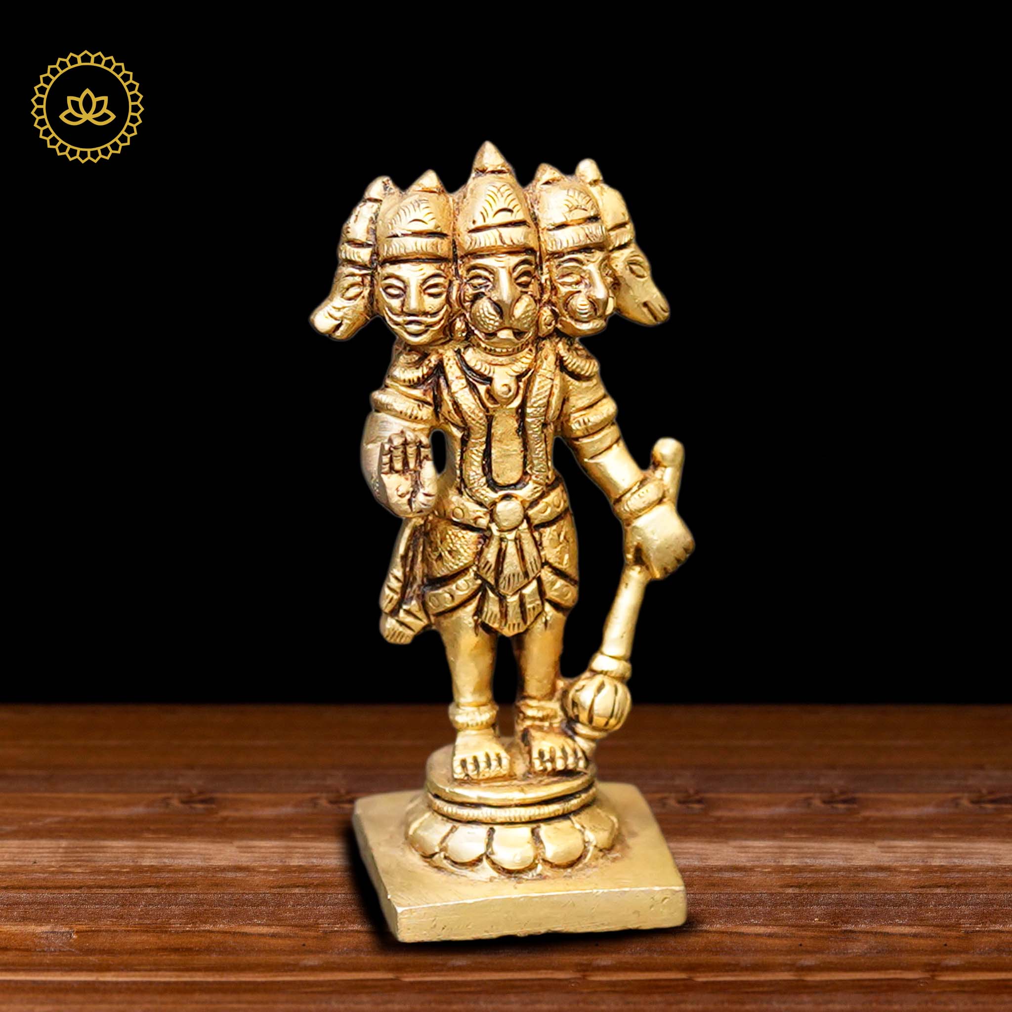 Brass Panchamukhi Hanuman Idol - Distacart