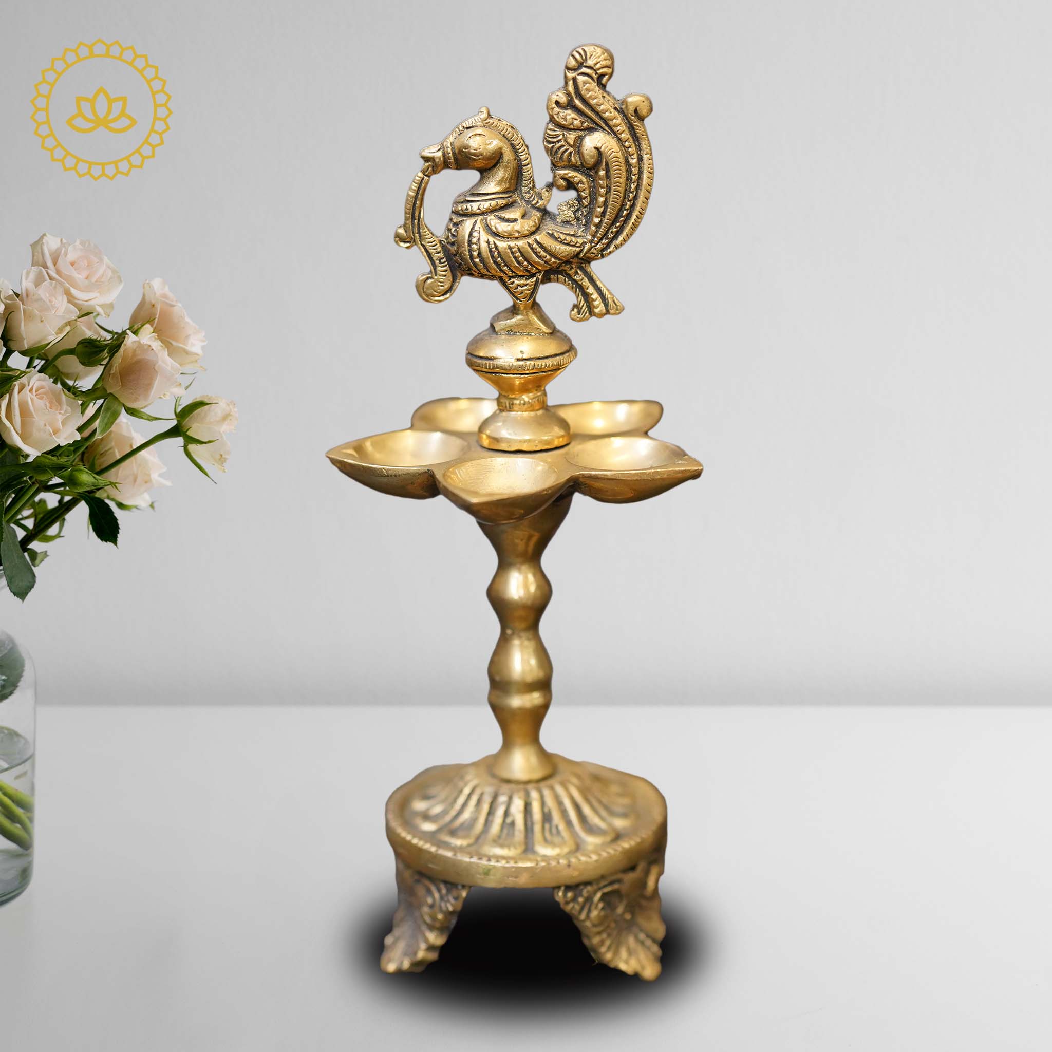 Brass Peacock Oil Wick Diya - Distacart