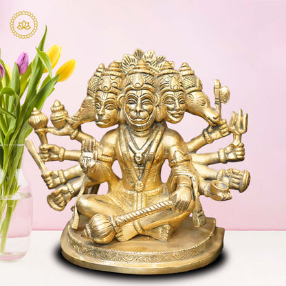 Brass Punchamuki Hanuman - Distacart