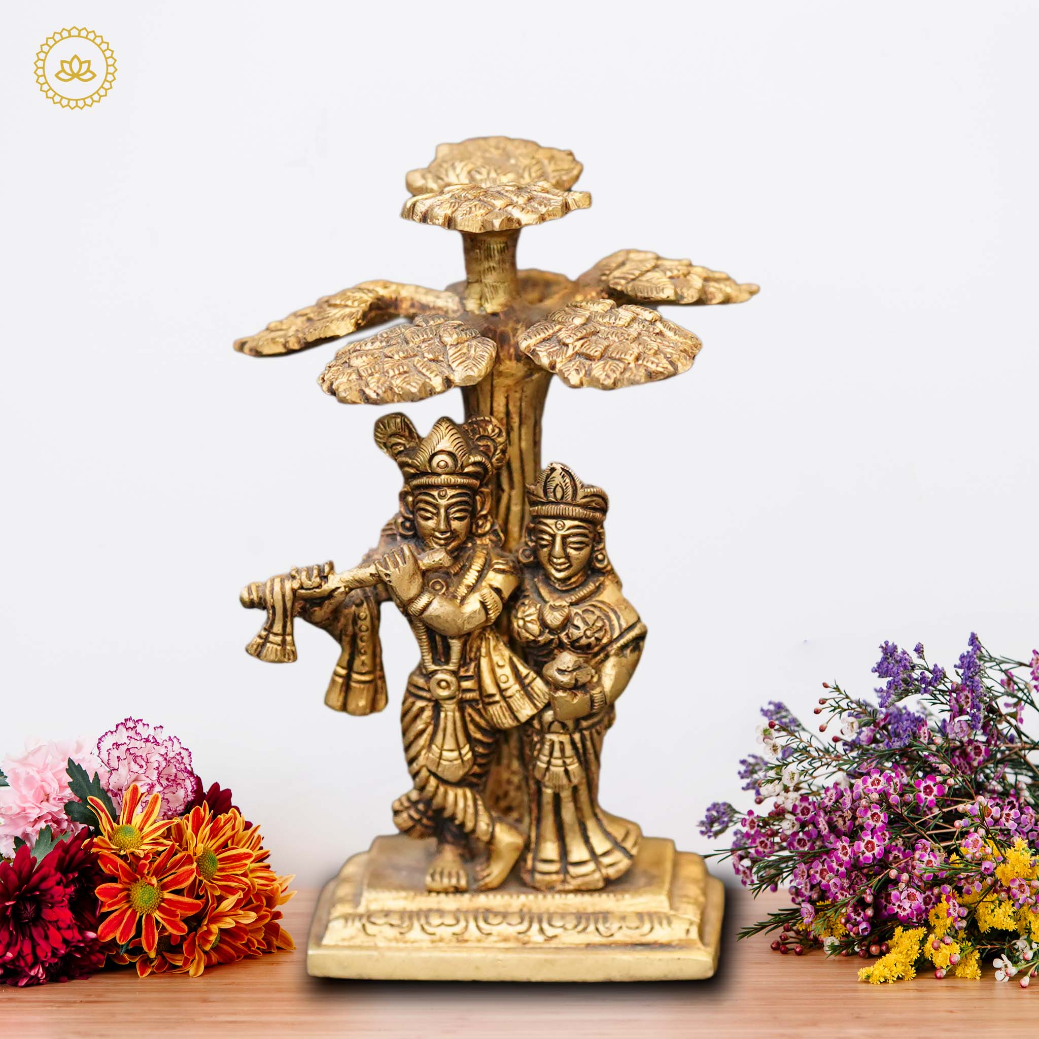 Brass Radha Krishna Idol - Distacart