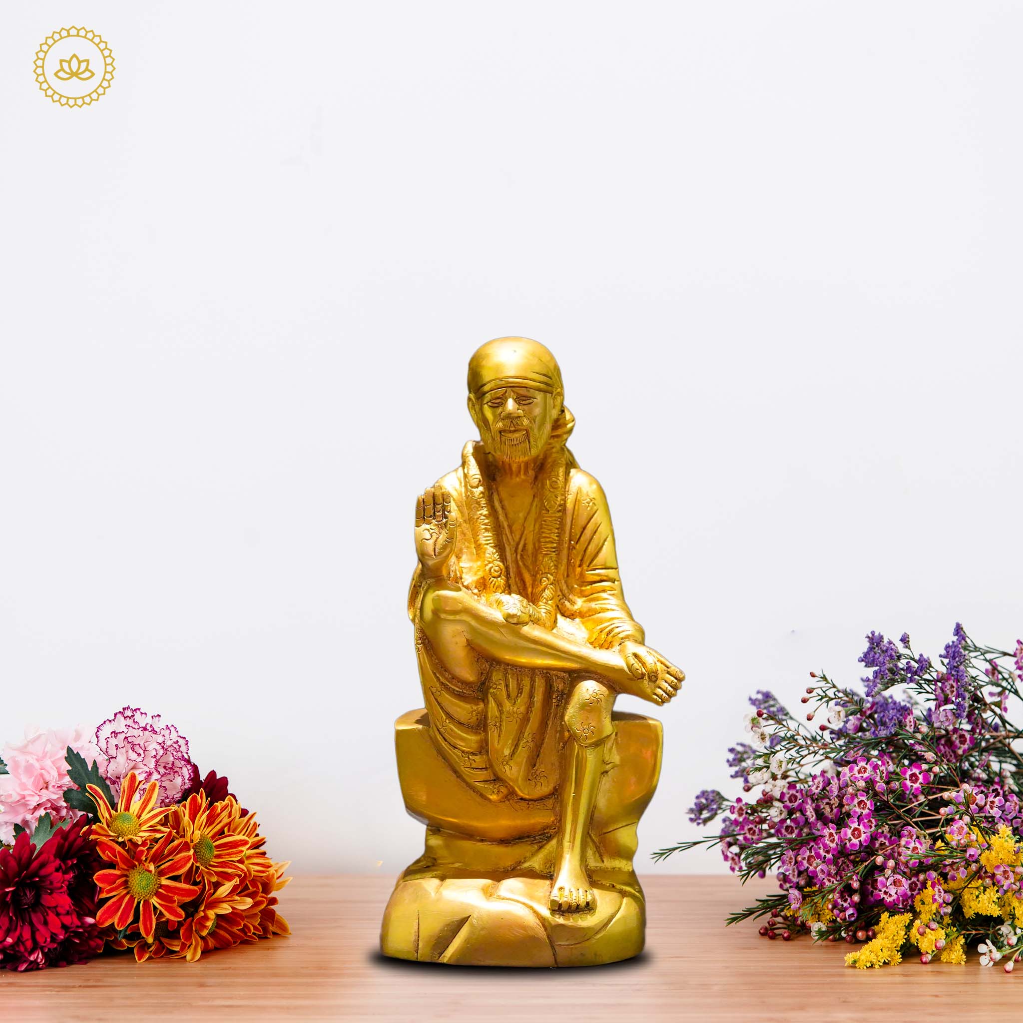 Brass Sai Baba Idol - Divine Presence of Love and Compassion - Distacart