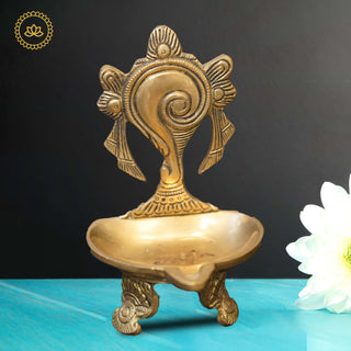 Brass Shankh Diya - Distacart