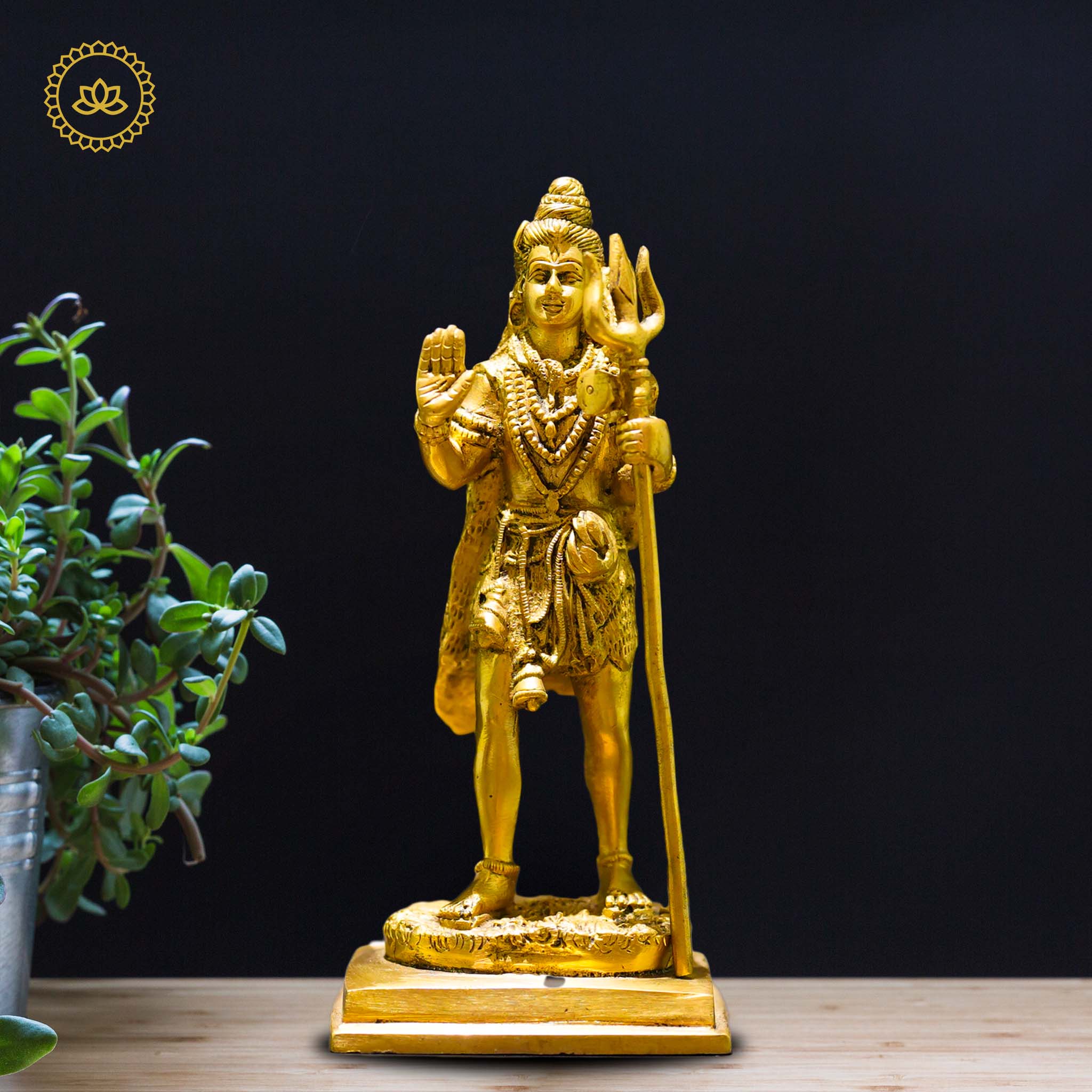 Brass Standing Shiva Idol - Divine Presence of Transformation and Bliss - Distacart