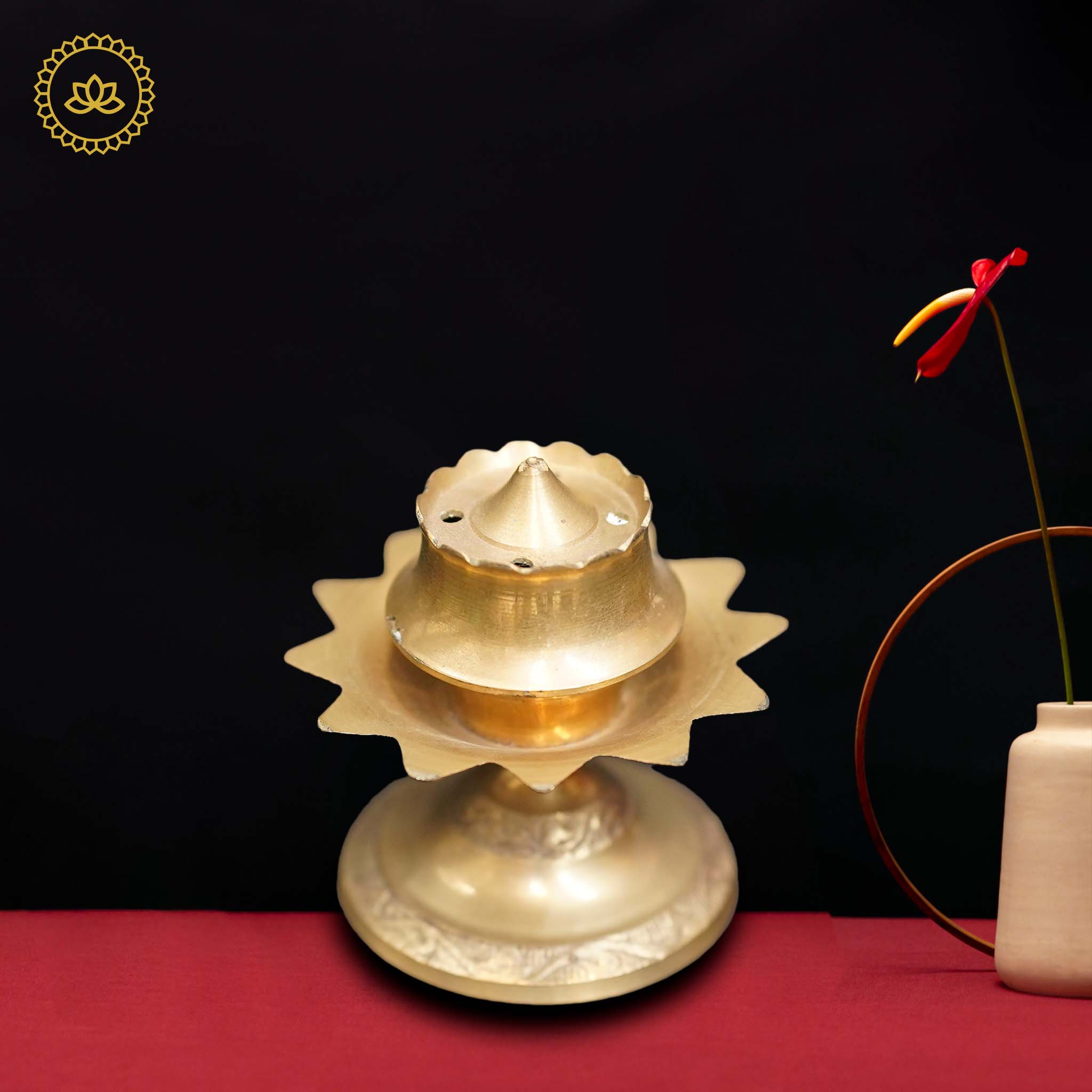 Brass Sunflower Agarbatti Stand - Distacart