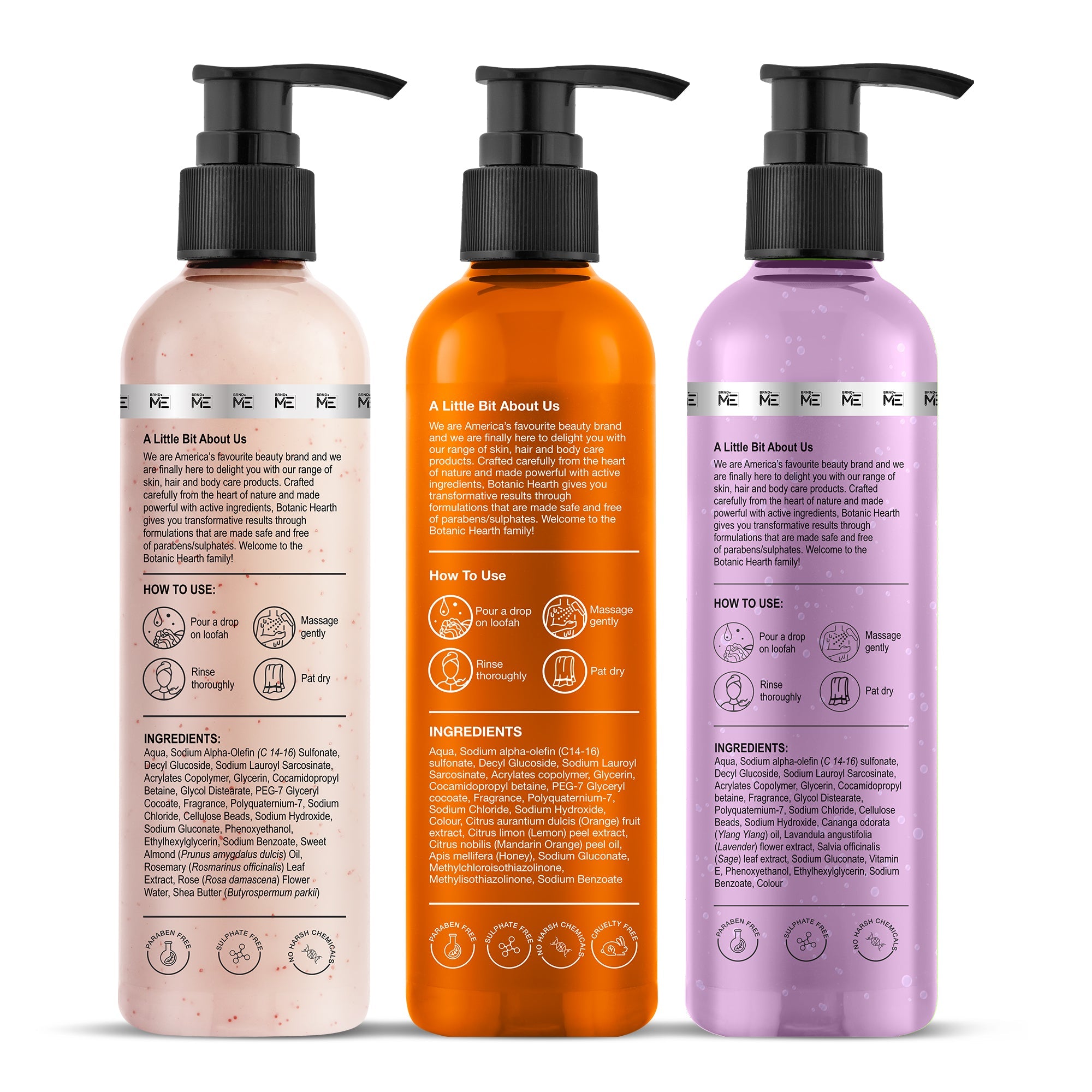 Skin Hydrating & Glow Boosting Body Wash Set (Pack of 3) - Distacart