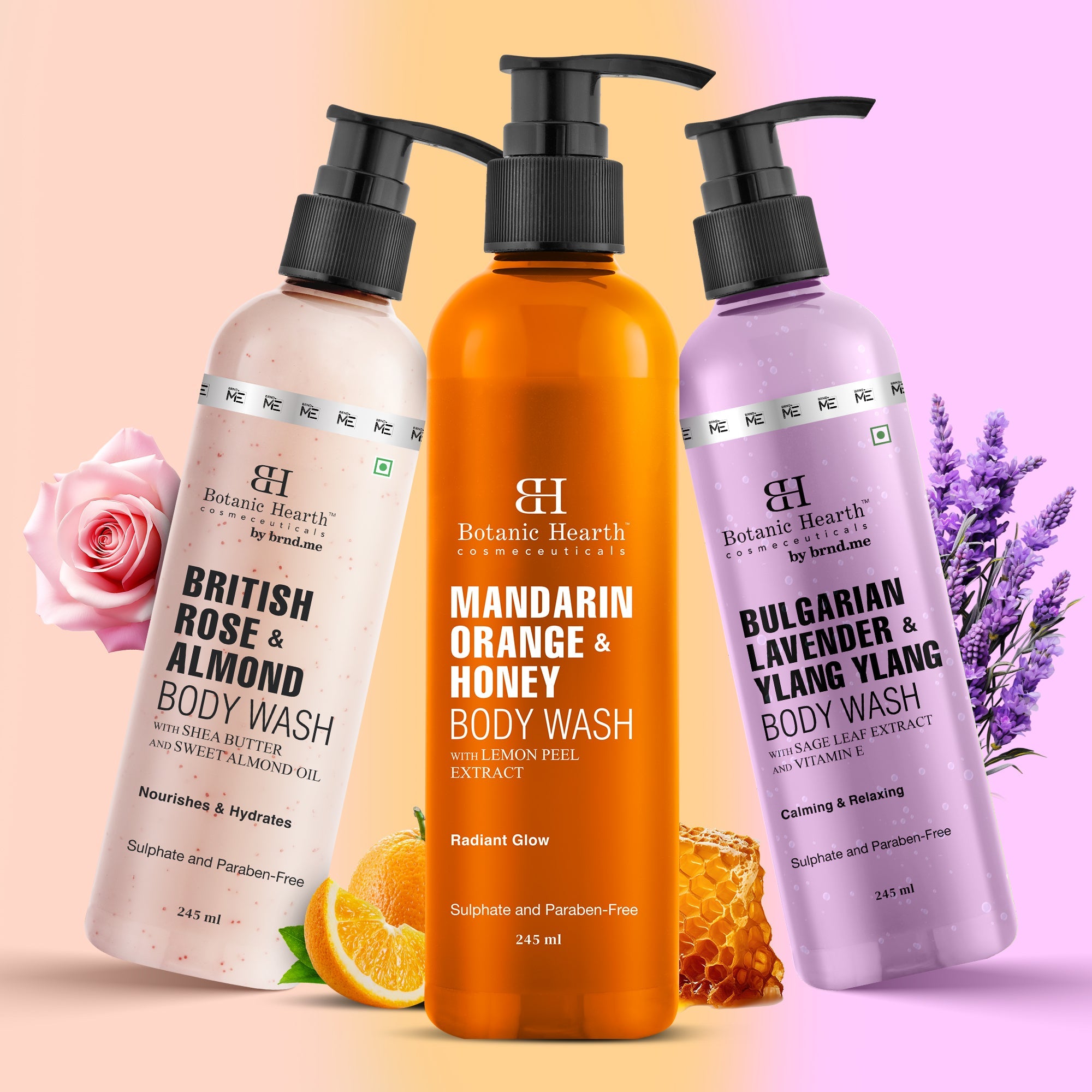 Skin Hydrating & Glow Boosting Body Wash Set (Pack of 3) - Distacart