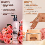 Thumbnail for British Rose with Almond Bodywash & Himalayan Scrub Combo (Set of 2) - Distacart
