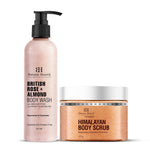 Thumbnail for British Rose with Almond Bodywash & Himalayan Scrub Combo (Set of 2) - Distacart