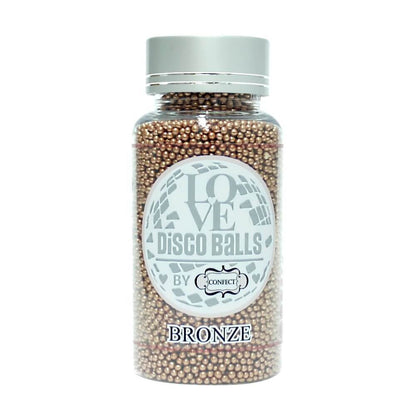 confect bronze disco balls sprinkles 2 mm 120 gms