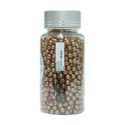 confect bronze disco balls sprinkles 6 mm 120 gms