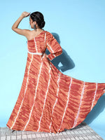 Thumbnail for Yufta Brown One Shoulder Maxi Dress