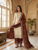 Anaita Brown Silk Readymade Suit with Embroidery & Sequence Work - Dista