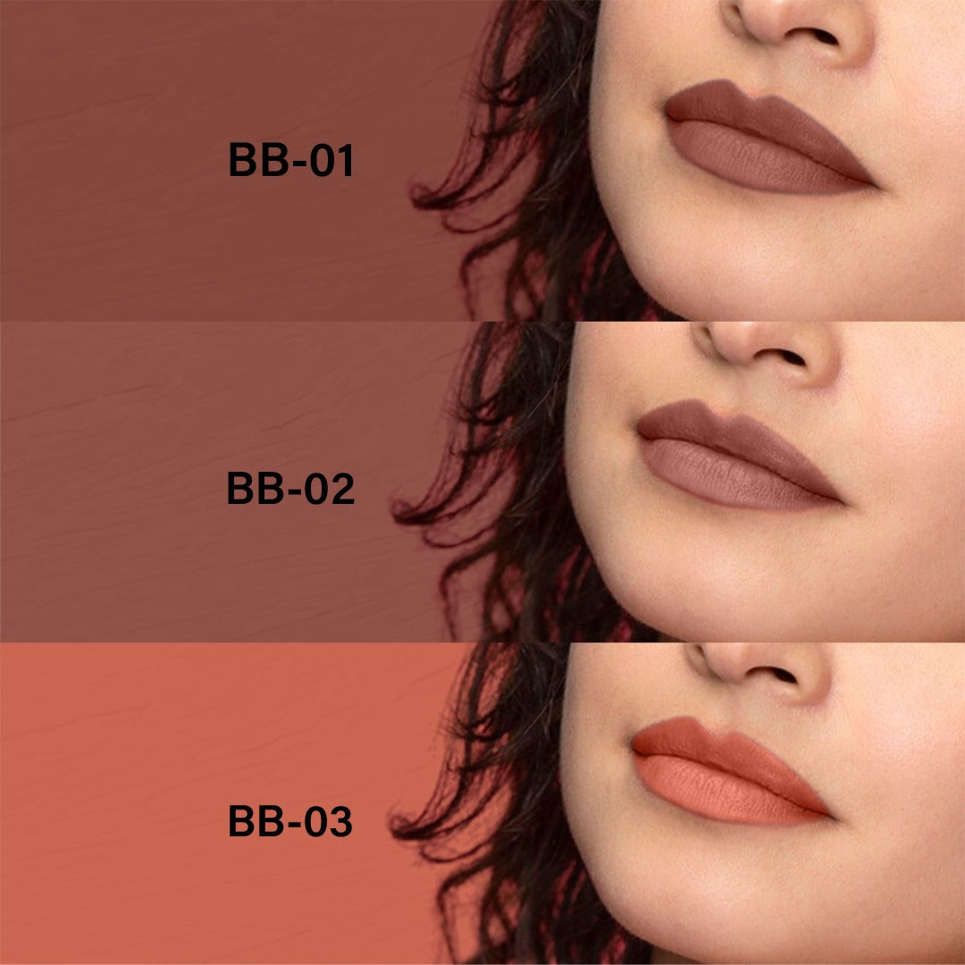 Baked Beauty My Crayon Brownie Bite Matte Lip Cream Lipsticks (Set of 3)