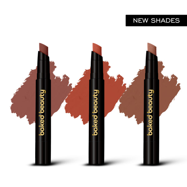 Baked Beauty My Crayon Brownie Bite Matte Lip Cream Lipsticks (Set of 3)