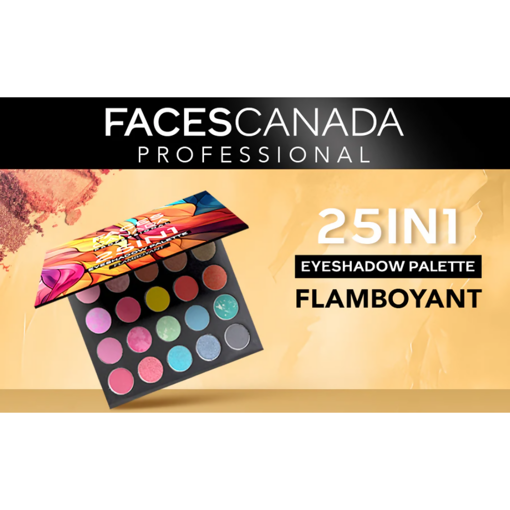 Faces Canada Professional 25-in-1 Eyeshadow Palette Flamboyant - Distacart