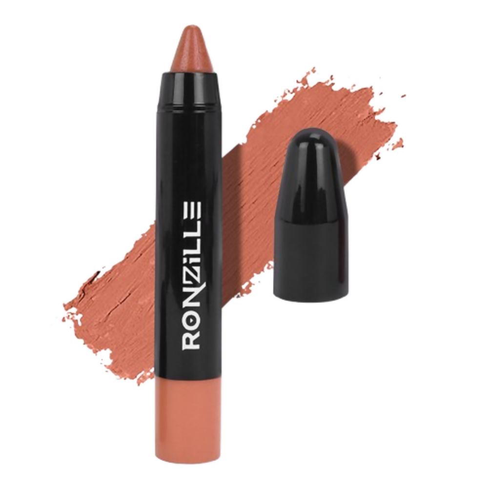 Ronzille Long Stay Matte Lip Crayon - Soft Peach - Dista