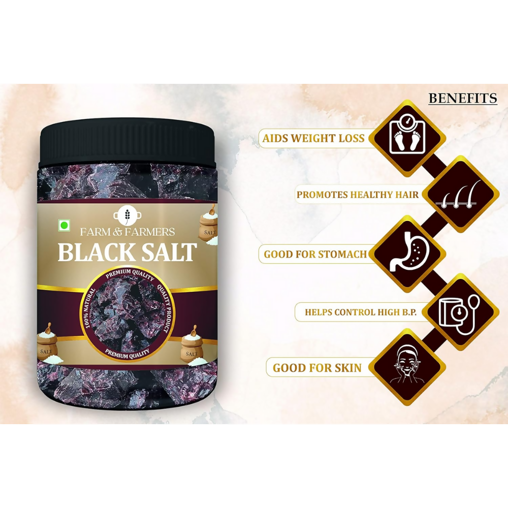 Farm & Farmers Black Salt Whole/Kala Namak - Distacart