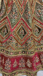 Thumbnail for Jyoti Fashion Women's Pista Green Velvet Golden Gotta, Multi Thread Embroidered with Diamond Work Wedding Lehenga Choli - Distacart