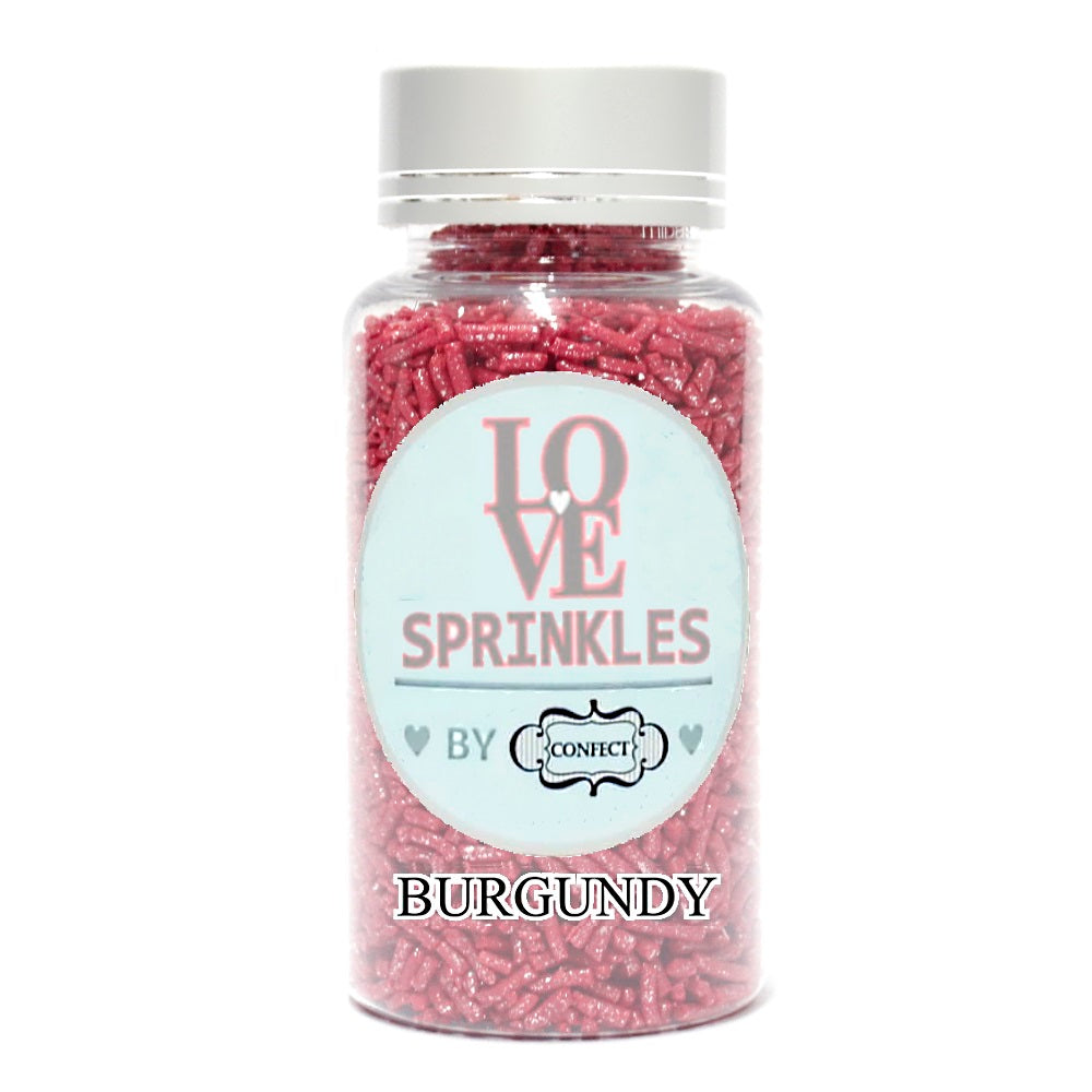 confect burgundy vermicelli sprinkles br b 90 gms b
