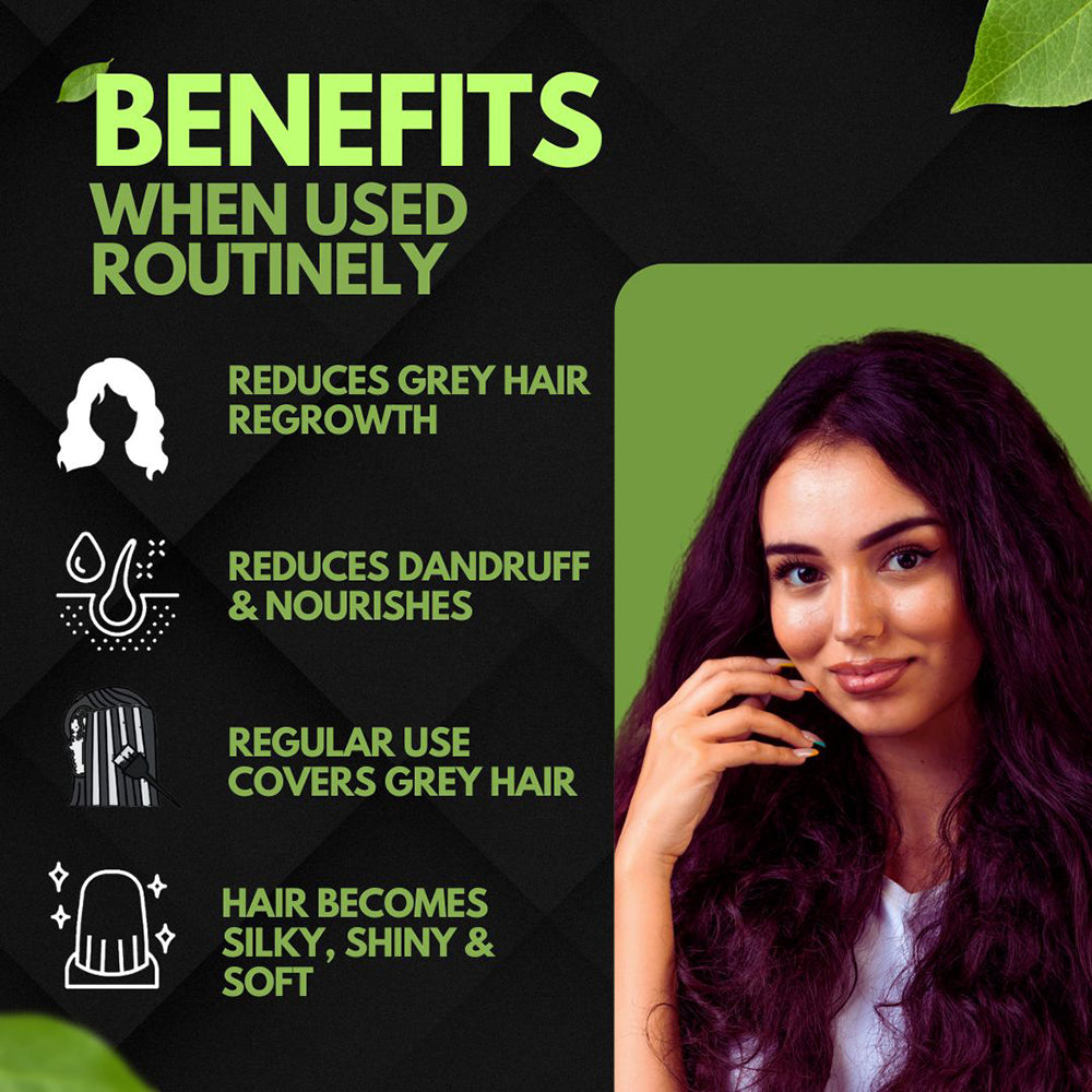 Samisha Burgundy Hair Colour Powder – Original & Organic Reddish Brown - Distacart