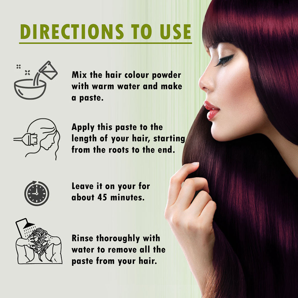 Samisha Burgundy Hair Colour Powder – Original & Organic Reddish Brown - Distacart