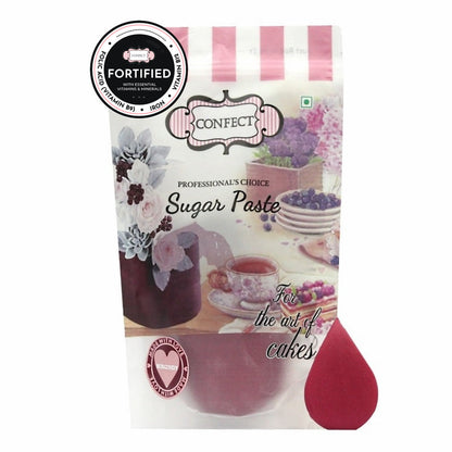 confect burgundy nutritional sugarpaste 1 kg