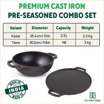 Thumbnail for The Indus Valley CASTrong Cast Iron Cookware Set: Tawa+ Kadai, Kitchen Set for Home, Pre-seasoned, 100% Pure, Toxin-free, Induction, Tadka Pan