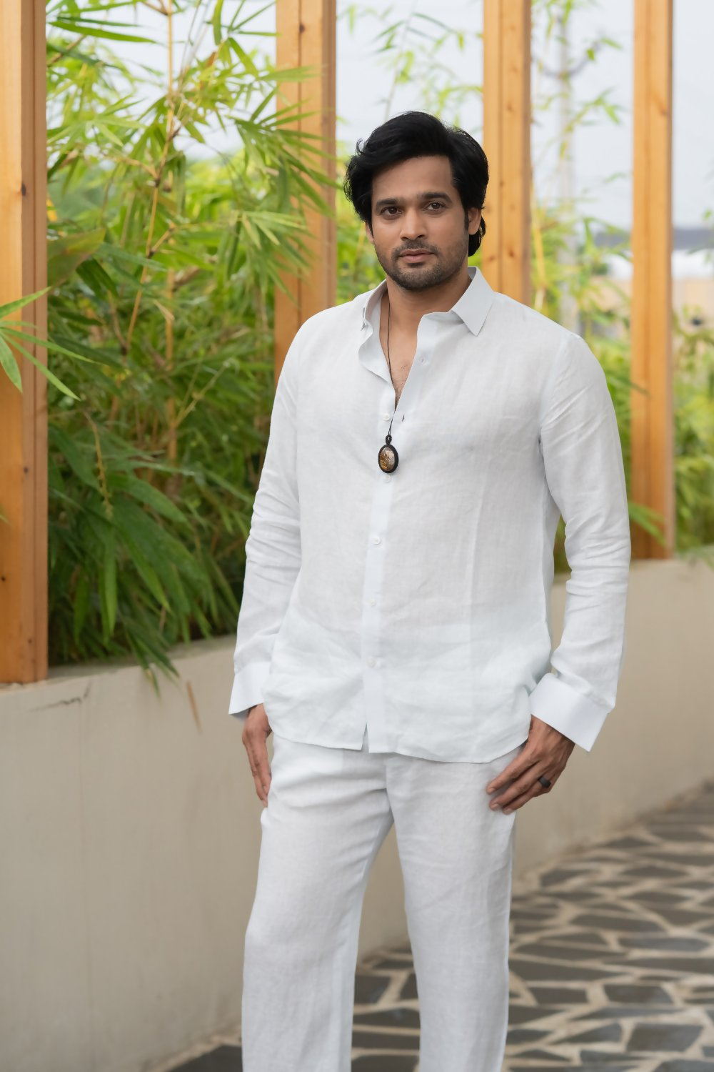 Linen Light Blue Moonlit Shirt By Hilo Design