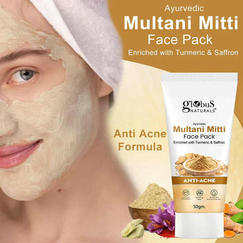 Globus Naturals Anti Acne Multani Mitti Face Pack - Limited Time Offer - Distacart
