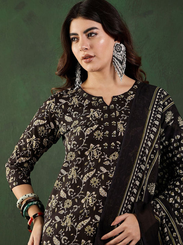 Sangria Printed Pure Cotton Kurta Set With Dupatta