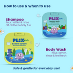 Thumbnail for PLIX The Plant Fix Kids Happy Hair Gentle Shampoo & Bubble Splash Body Wash - Distacart