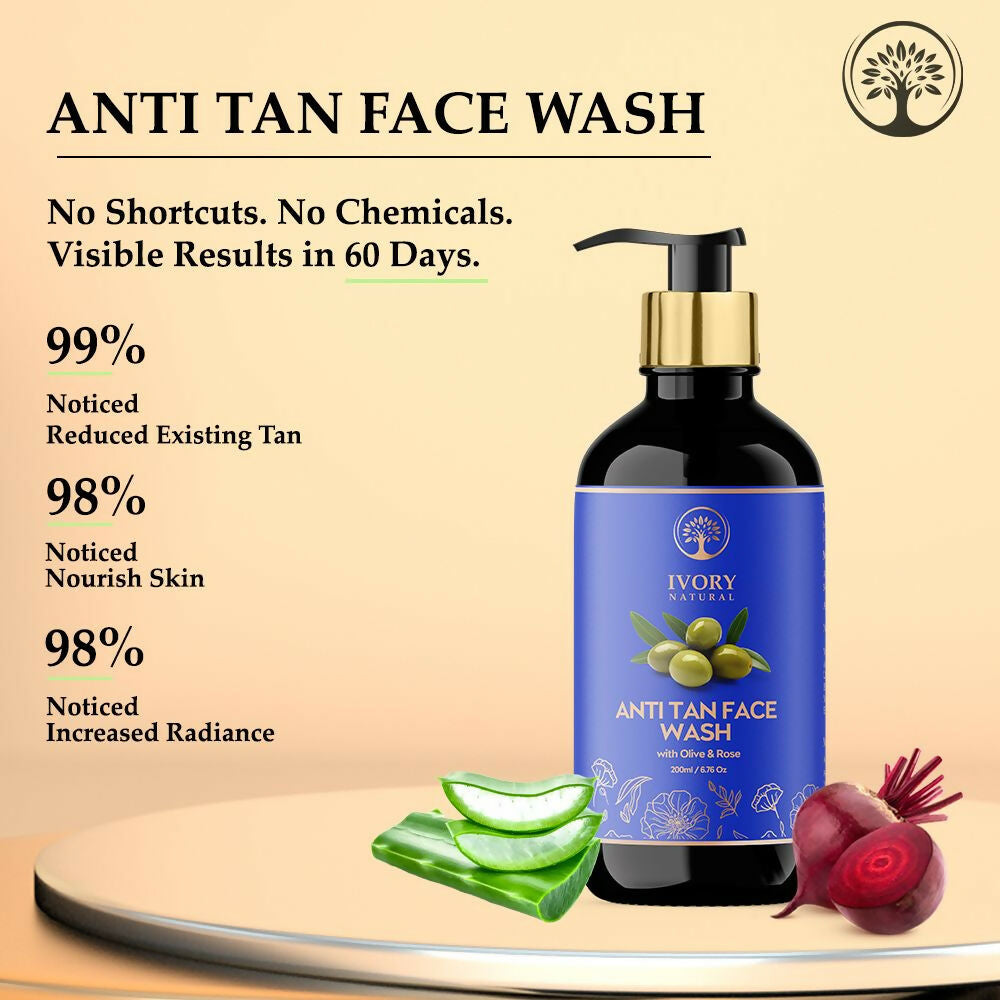 Ivory Natural Tan Face Wash For Crystal Clear And Radiant Skin - Distacart