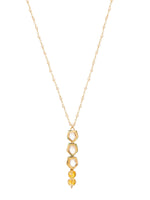 Thumbnail for Ruby Raang Yellow Citrine Kundan Necklace