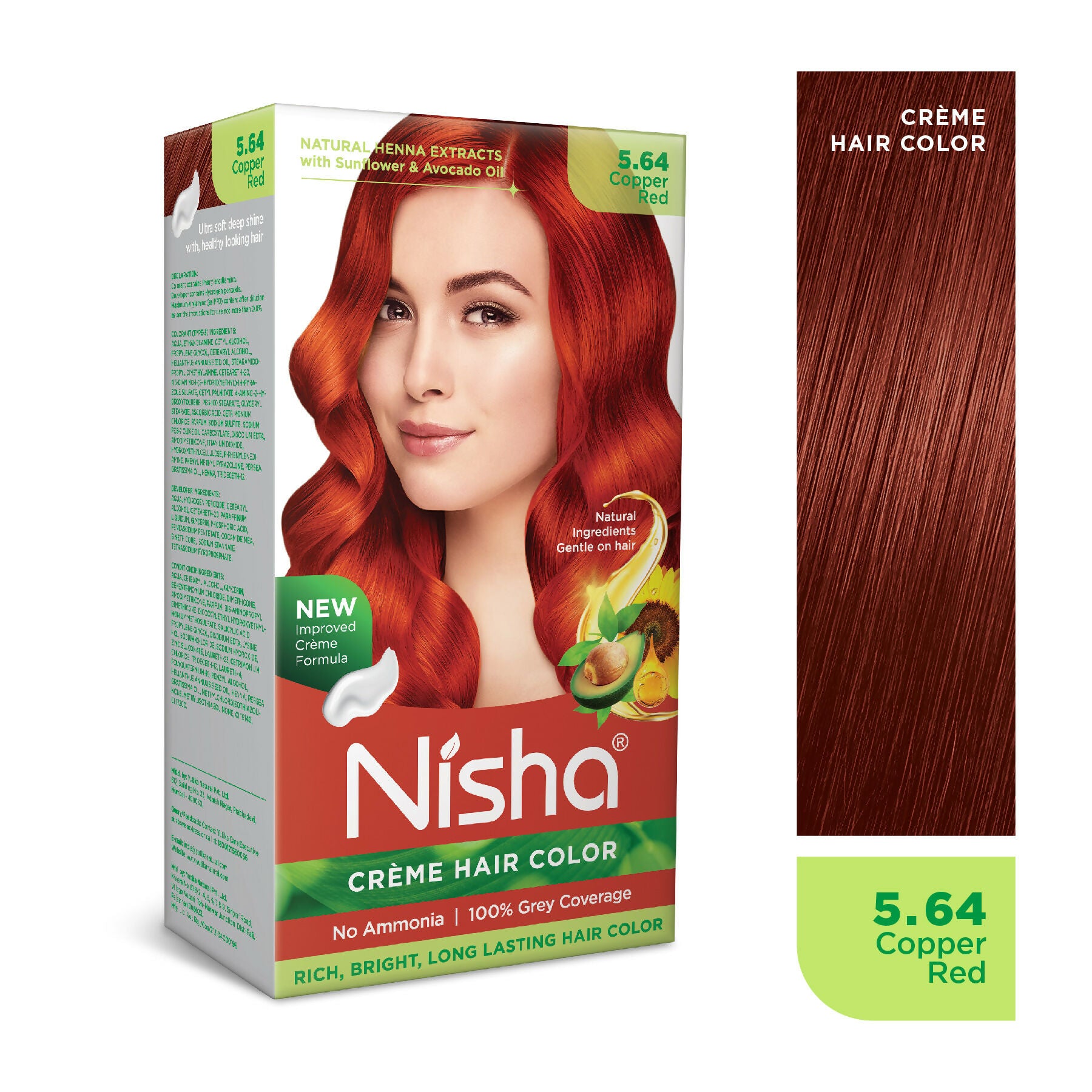 Nisha Creme Hair Color for Women - Copper Red - Distacart