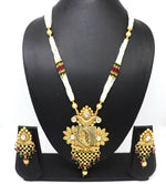 Thumbnail for Joban Fashion White Pure Brass With Rajwadi Polish Necklace Set