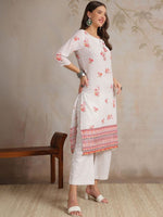 Thumbnail for Anouk Women Floral Printed Thread Work Kurta