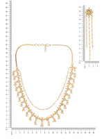 Thumbnail for Ruby Raang Gold Kundan Necklace with Dangler Earrings