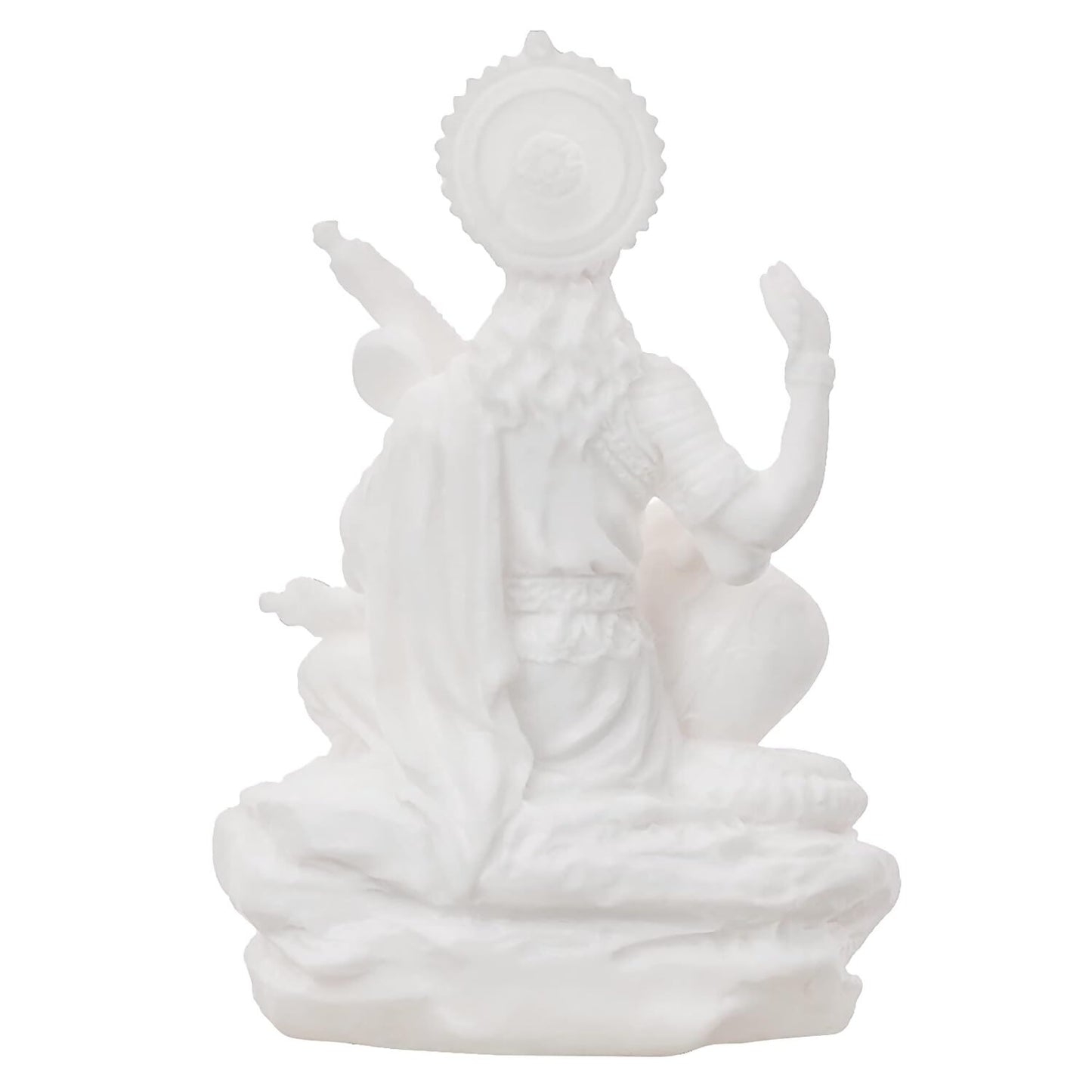 eCraftIndia White Polyresin Goddess Saraswati Statue - Distacart